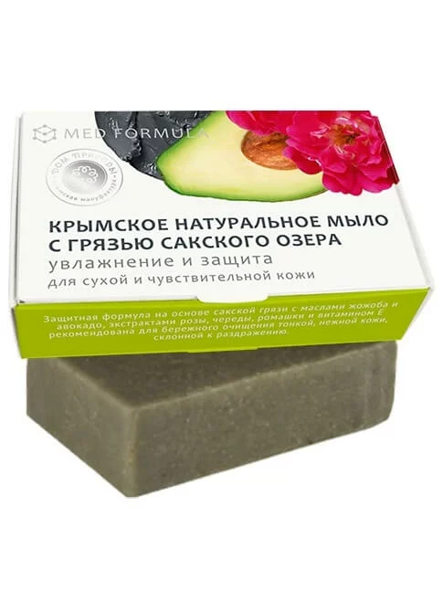 Крымское мыло с грязью Сакского озера Для нормальной и сухой кожи /Грязи/