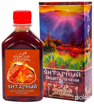 Бальзам 0,25л ЯНТАРНЫЙ Защита печени /Крымский травник/