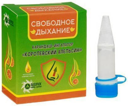 Карандаш-ингалятор Бизорюк Свободное дыхание Королевский апельсин 1гр /Бизорюк/