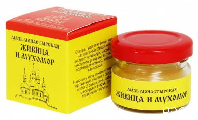 Мазь Монастырская Живица и мухомор 25мл Архыз /Бизорюк/