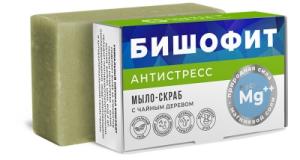 Бишофит Антистресс Мыло-скраб с чайным деревом 100г /МДП/