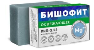 Бишофит Освежающее Мыло-скраб со спирулиной 100г /МДП/