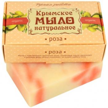 Крымское натуральное мыло на оливковом масле Роза 100 гр. /МДП/