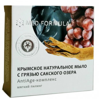 Крымское натуральное мыло на основе грязи Cакского озера anti-age 50г /МДП/