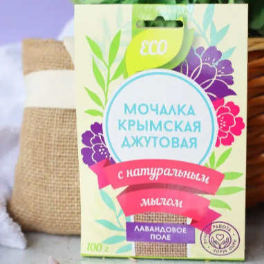 Мочалка джутовая со стружкой Лавандовое поле 100г. /МДП/